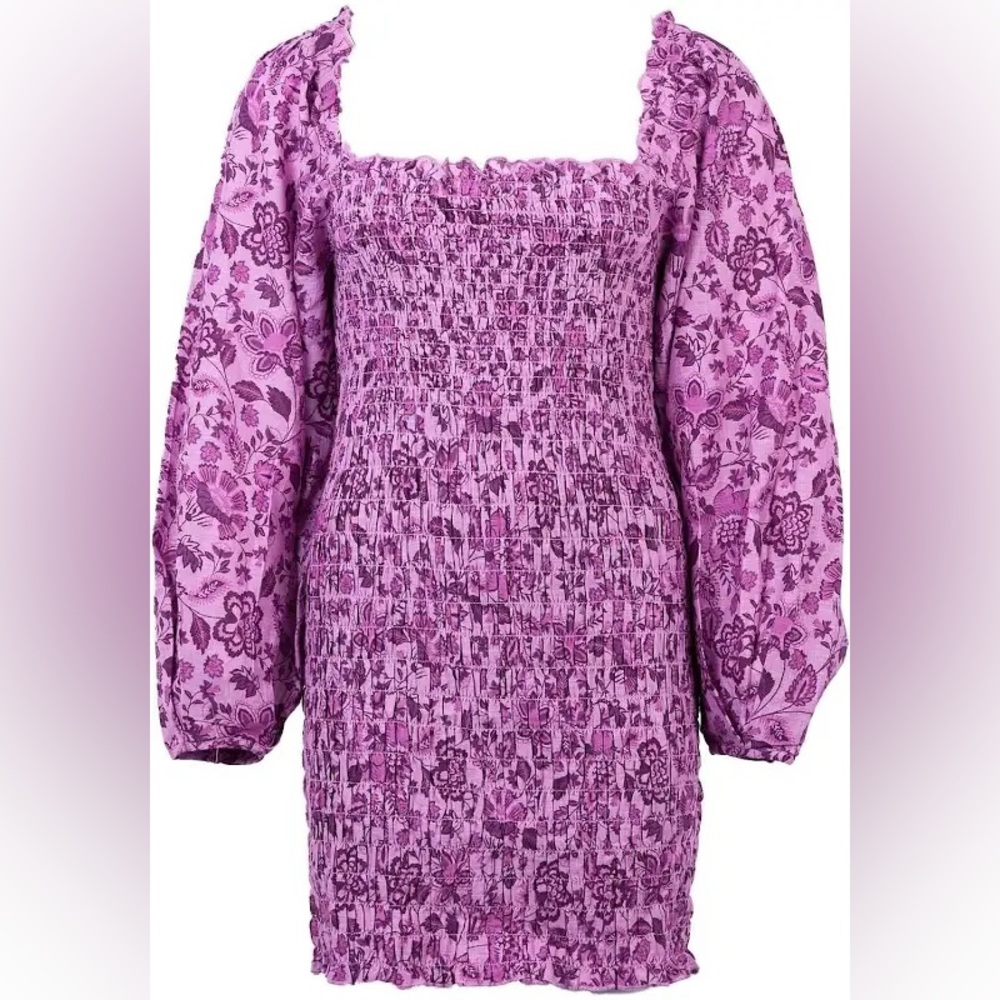 NWT Free People Azalea Combo Balloon Sleeve Mini Dress - Picture 4 of 7